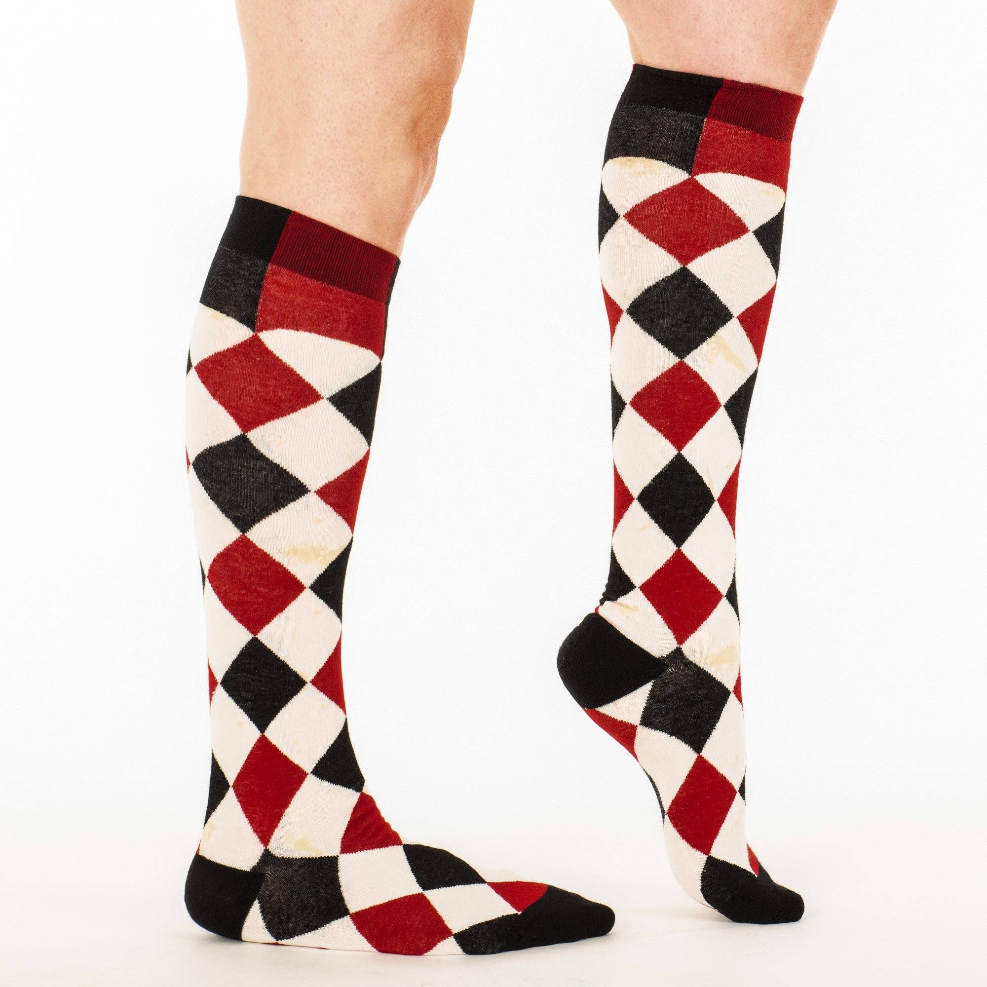 Haunting Harlequin Knee High Socks