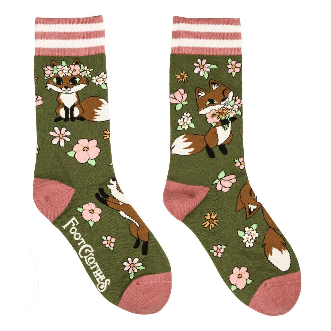 Floral Foxes Socks