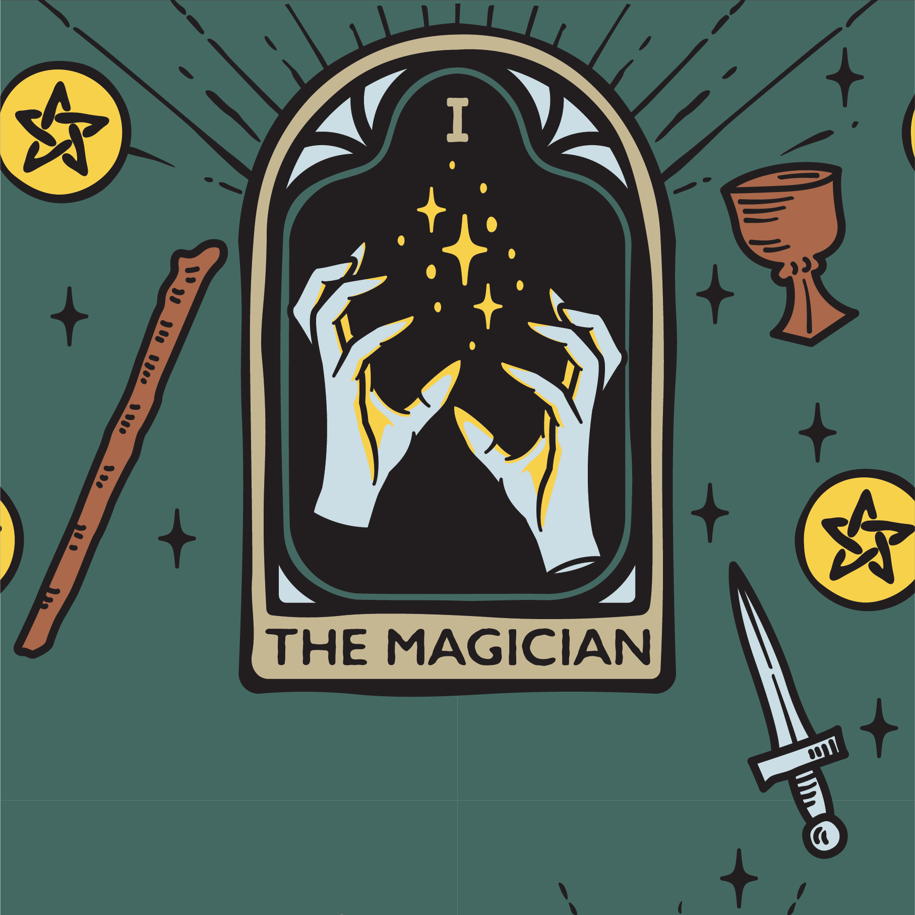 The Magician Tarot Nouveau Socks