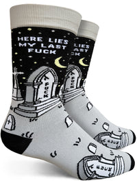 Here Lies My Last Fuck Socks - Large