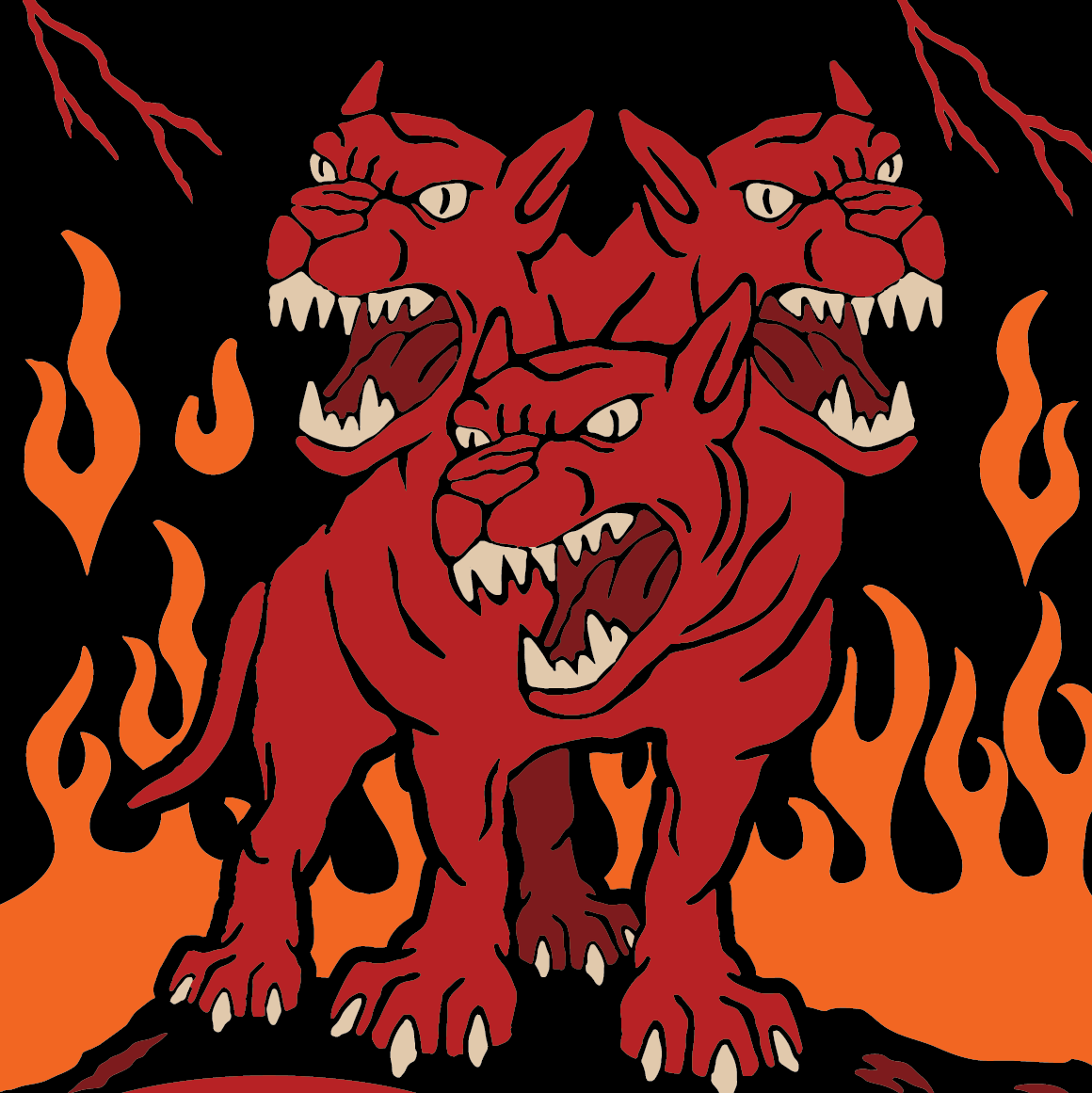 Evil AF Cerberus Socks