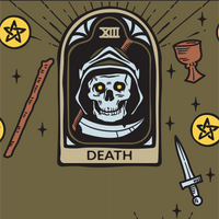Death Tarot Nouveau Socks
