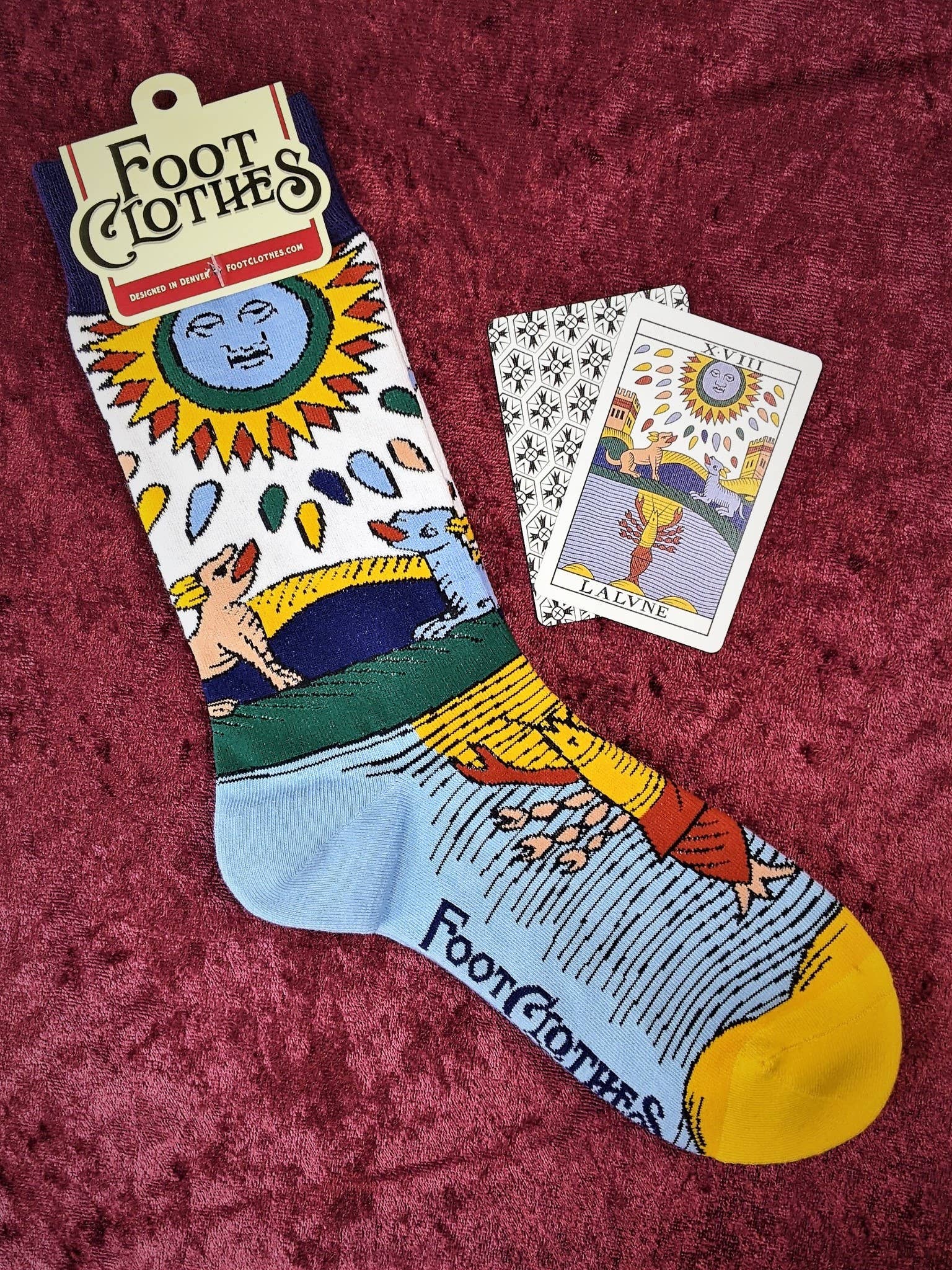 La Lune The Moon Artisan Tarot Socks