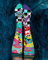Down the Rabbit Hole Knee High Socks