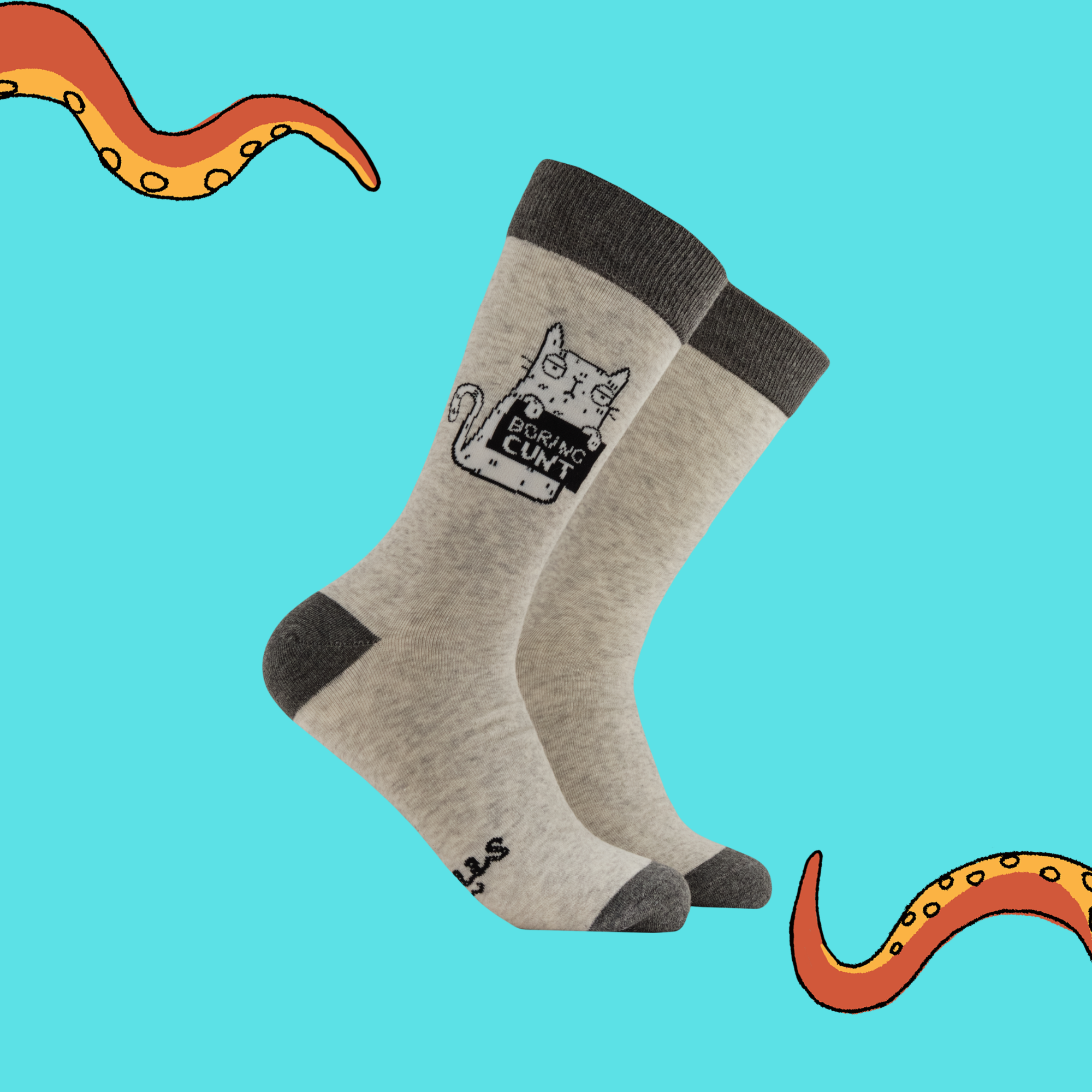 Boring Cunt Socks - Socktopus X Katie Abey
