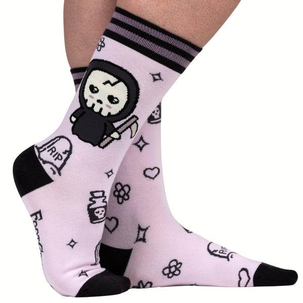 Pastel Goth Grim Reaper Socks