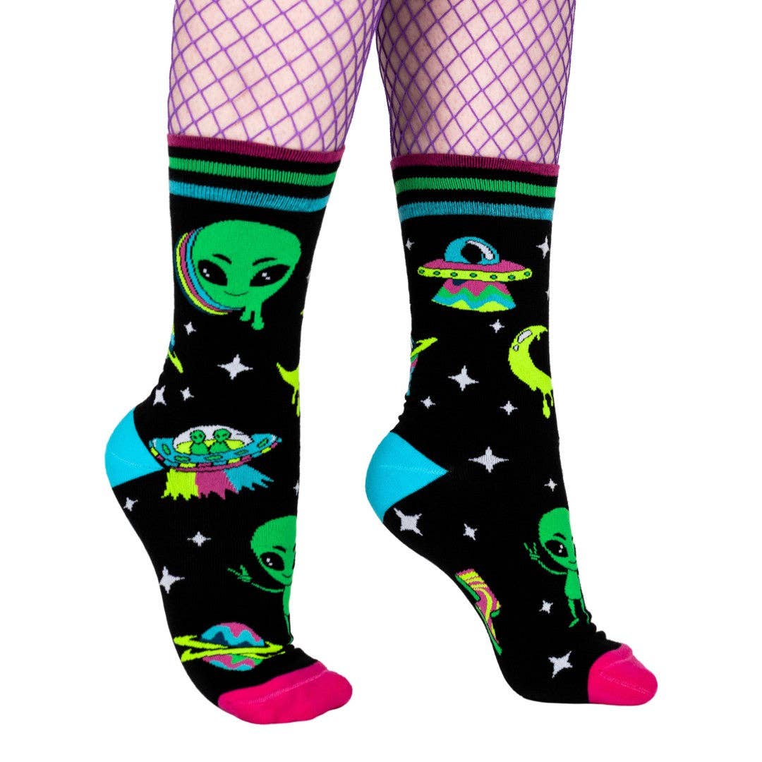 Spaced Out Alien Socks