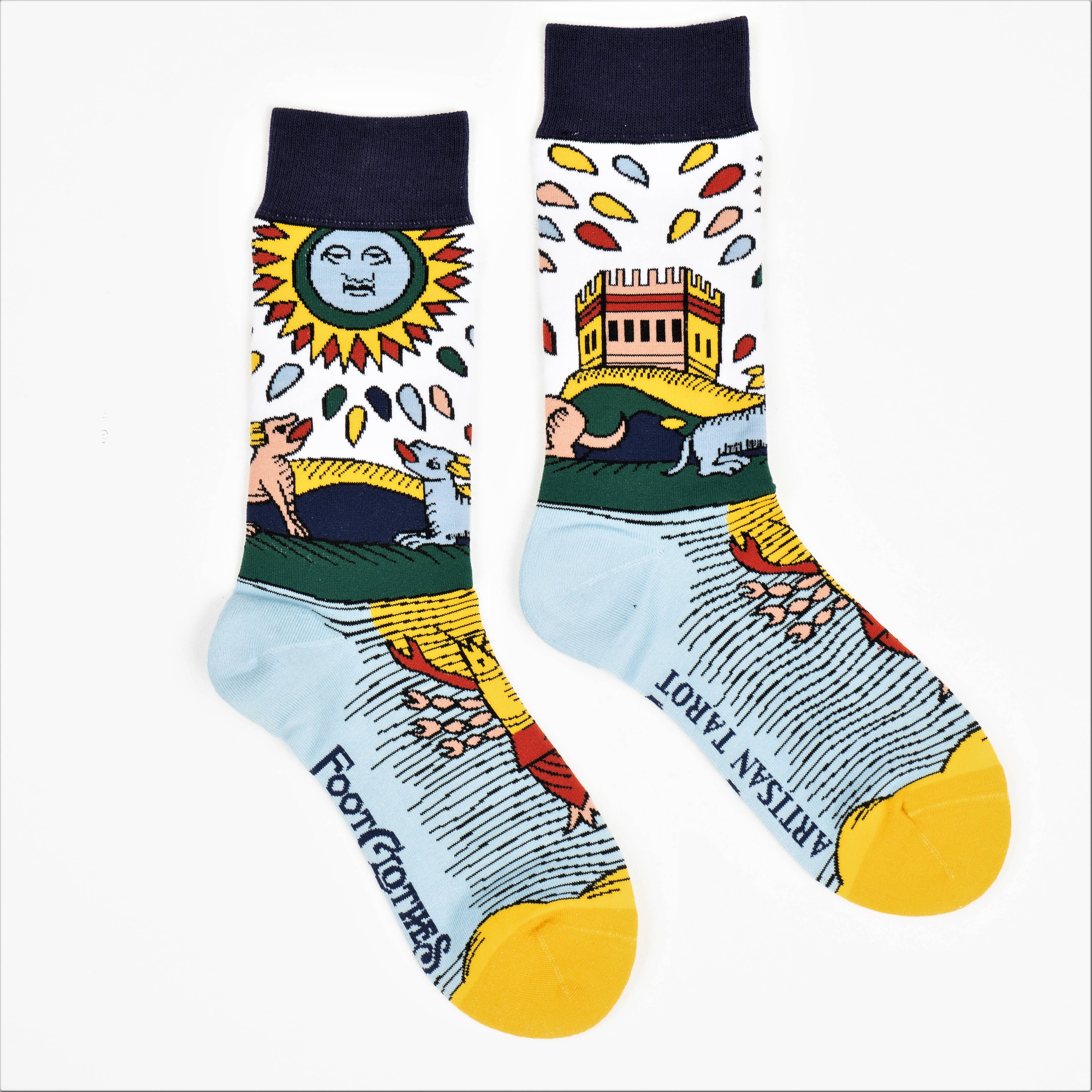 La Lune The Moon Artisan Tarot Socks