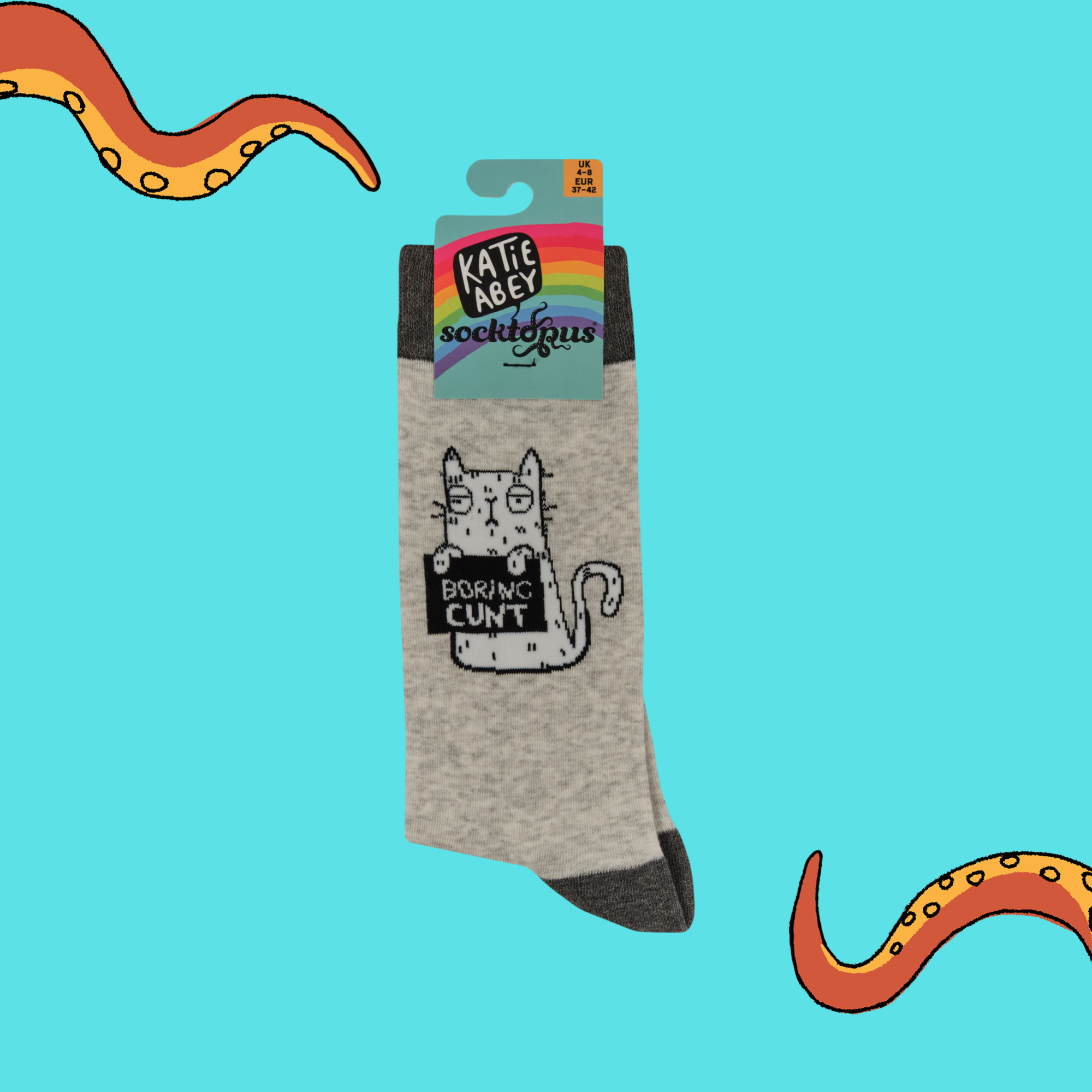 Boring Cunt Socks - Socktopus X Katie Abey