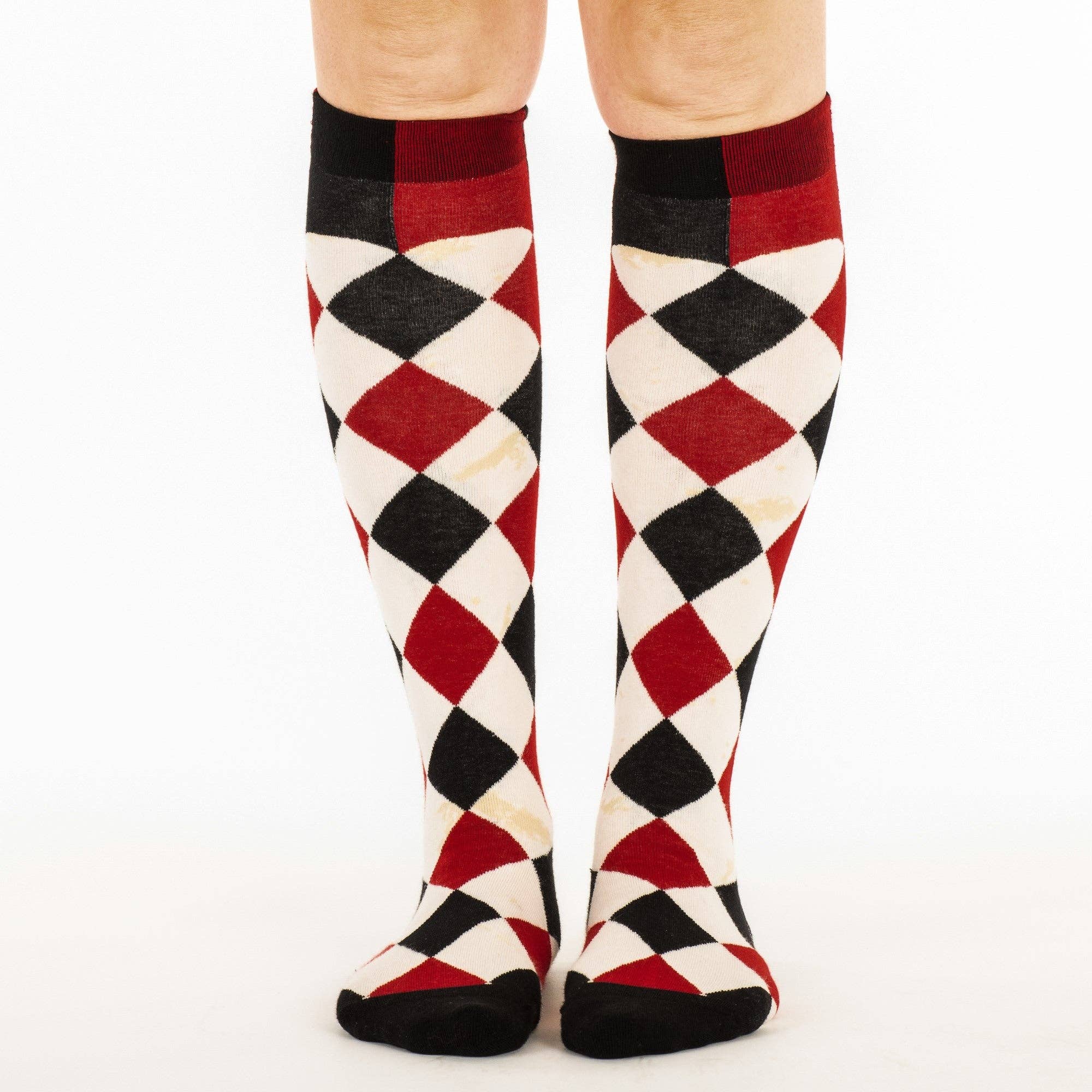 Haunting Harlequin Knee High Socks