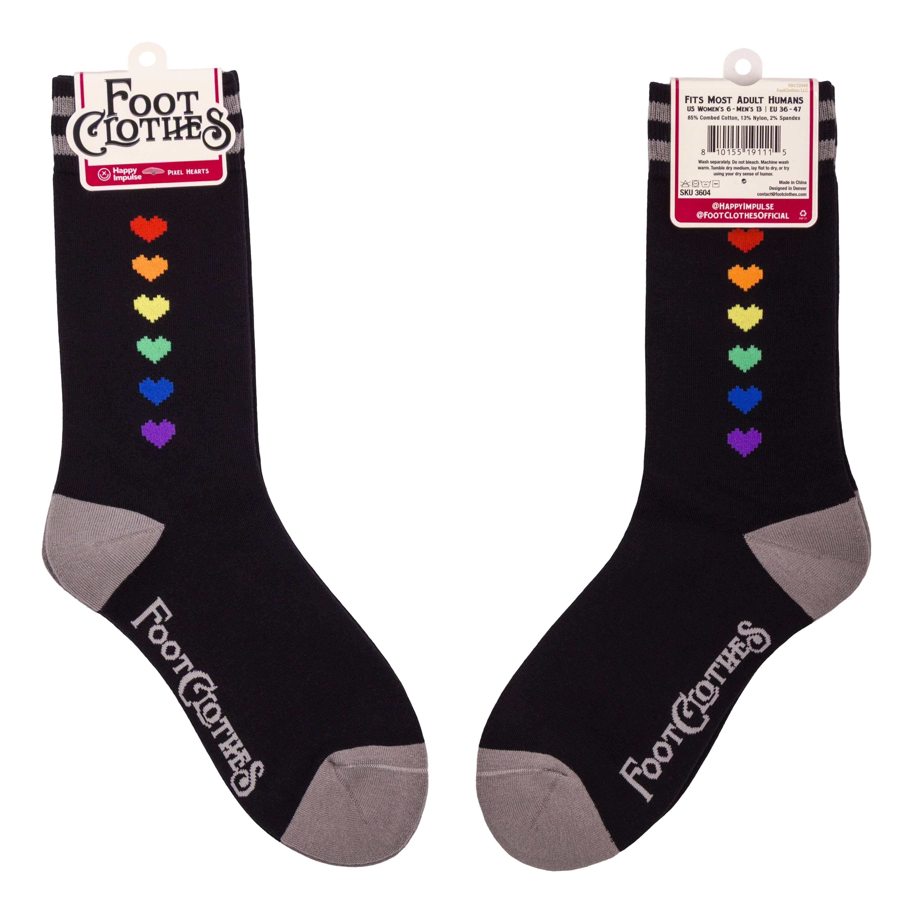 Pride Pixel Hearts Socks