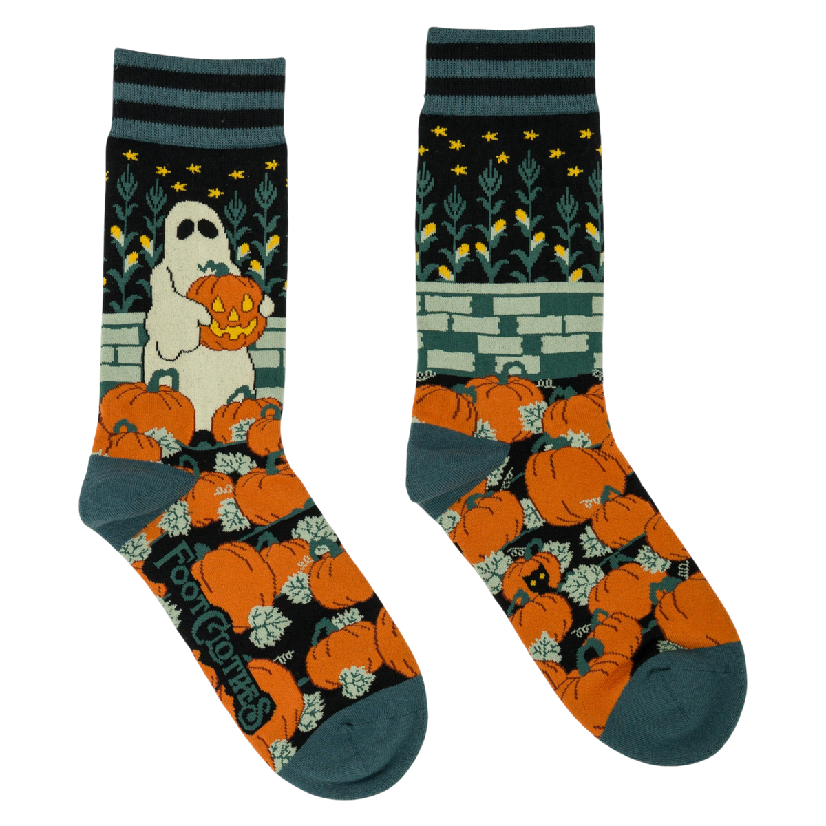Ghoulish Gourd Socks
