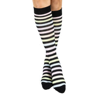 Pastel Rainbow Stripes Knee High Socks