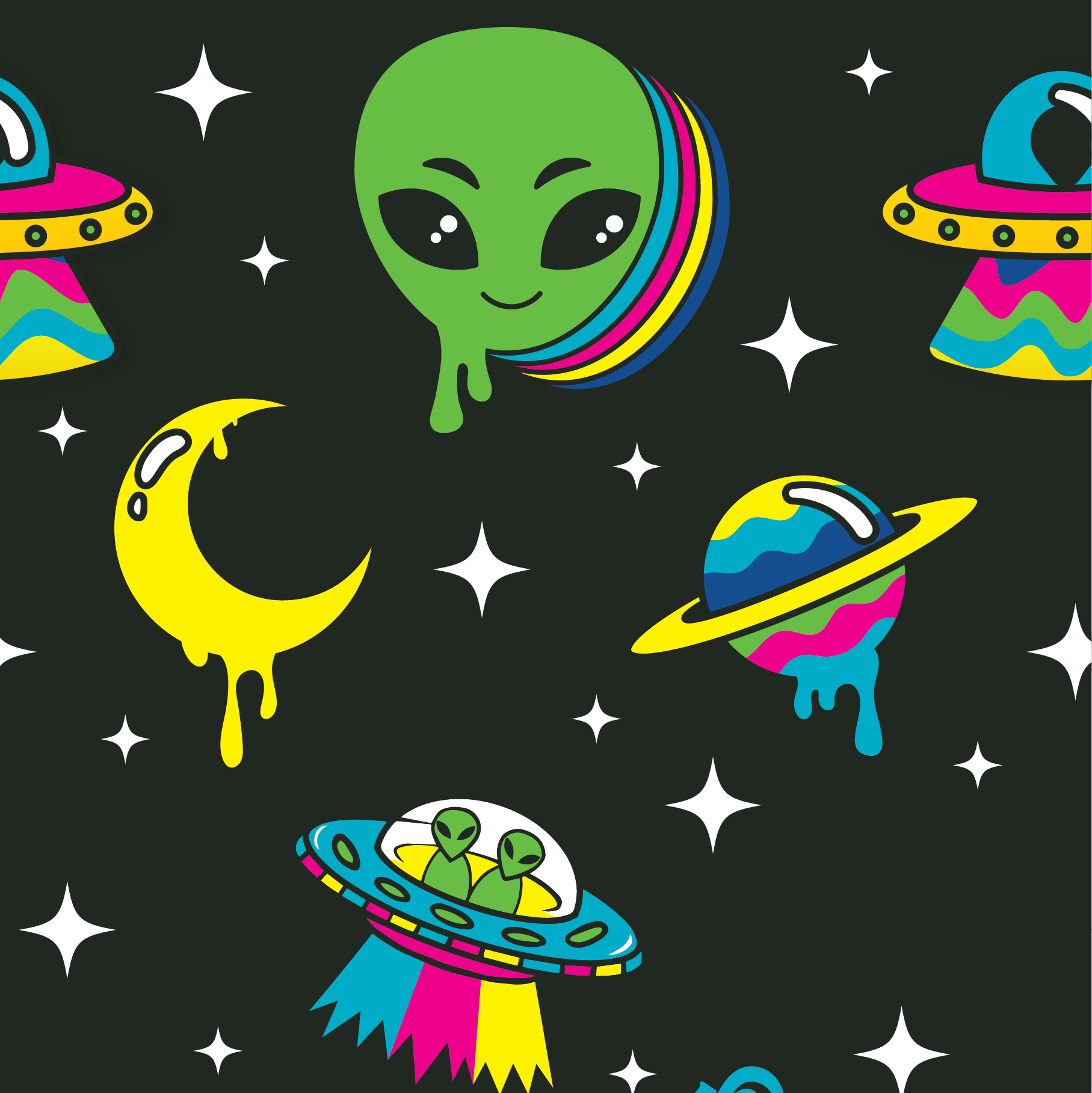 Spaced Out Alien Socks