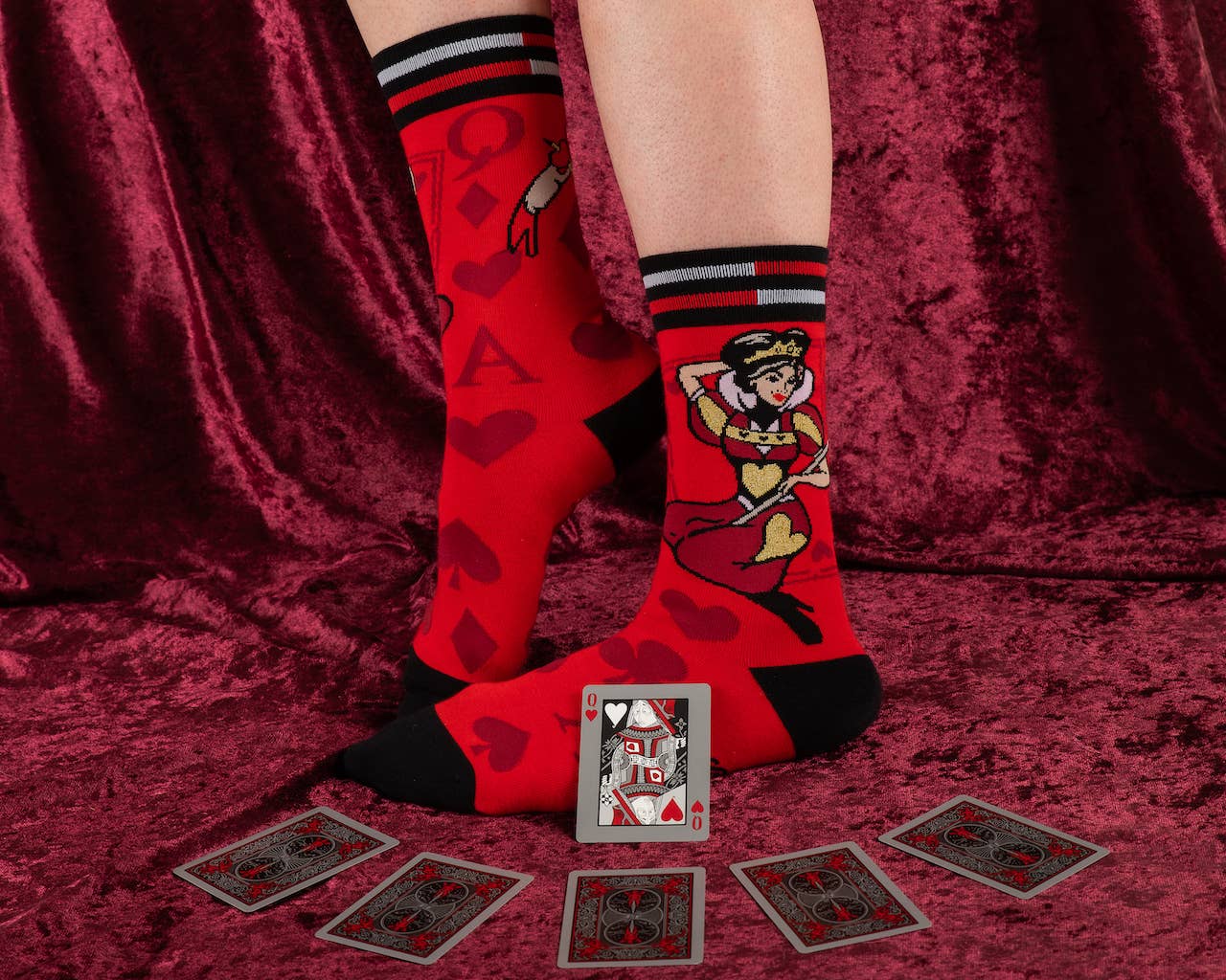 Queen of Hearts Socks