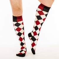 Haunting Harlequin Knee High Socks