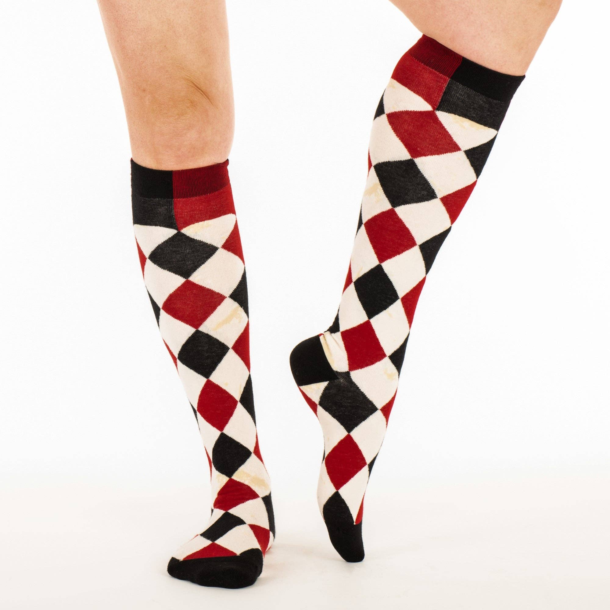 Haunting Harlequin Knee High Socks