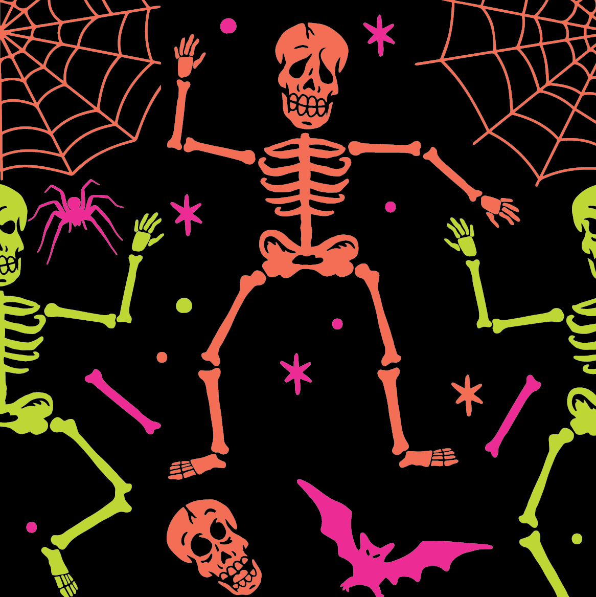 Rave Skeletons UV Reactive Socks