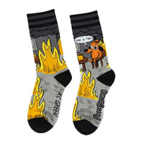This is Fine: Noir Edition Socks