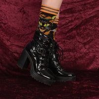 Vintage Black Cat Socks