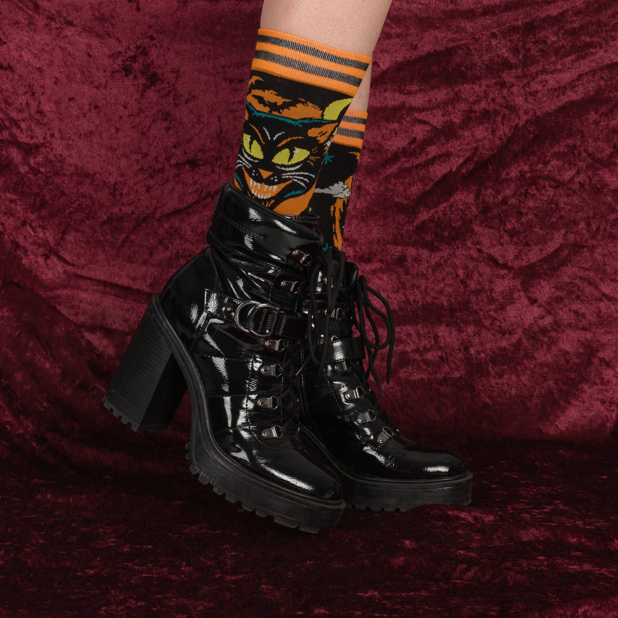 Vintage Black Cat Socks