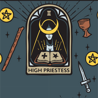 The High Priestess Tarot Nouveau Socks