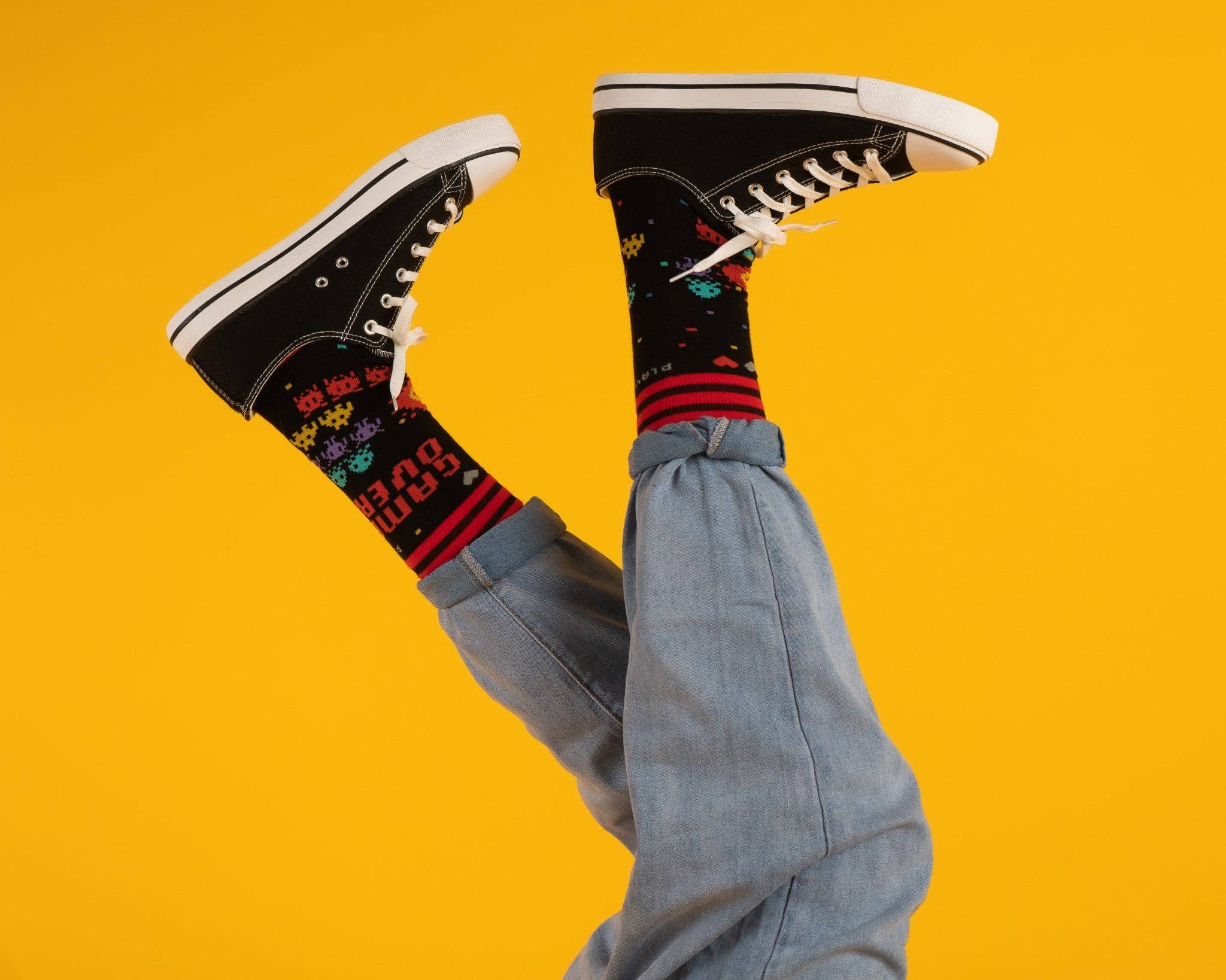 Game Over 80s Video Game Socks