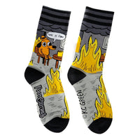 This is Fine: Noir Edition Socks