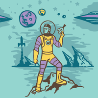 1950s Astronaut Socks
