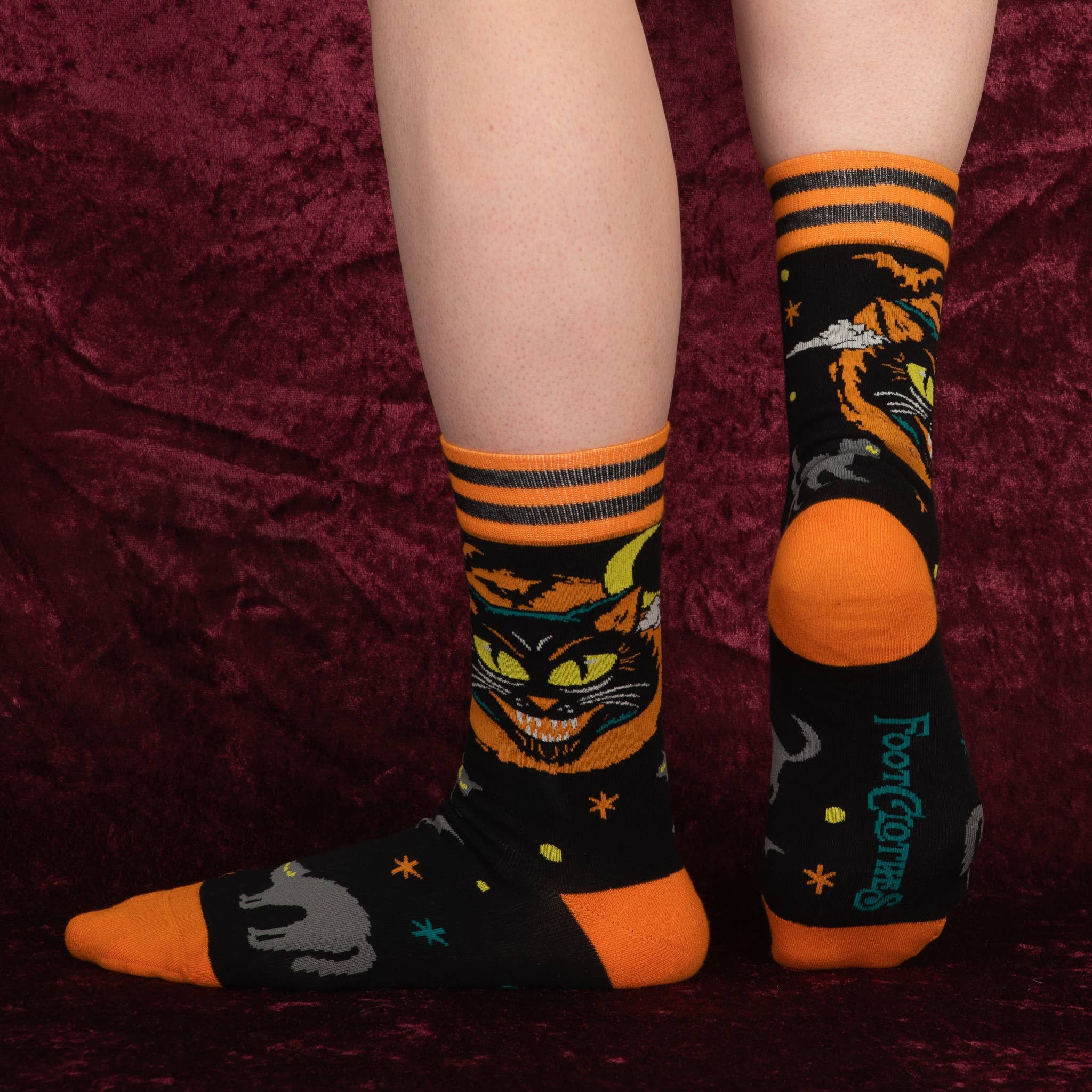 Vintage Black Cat Socks