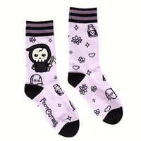 Pastel Goth Grim Reaper Socks