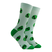 Alien Heads Athletic Socks