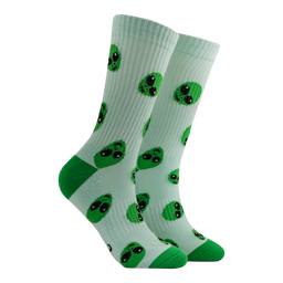 Alien Heads Athletic Socks