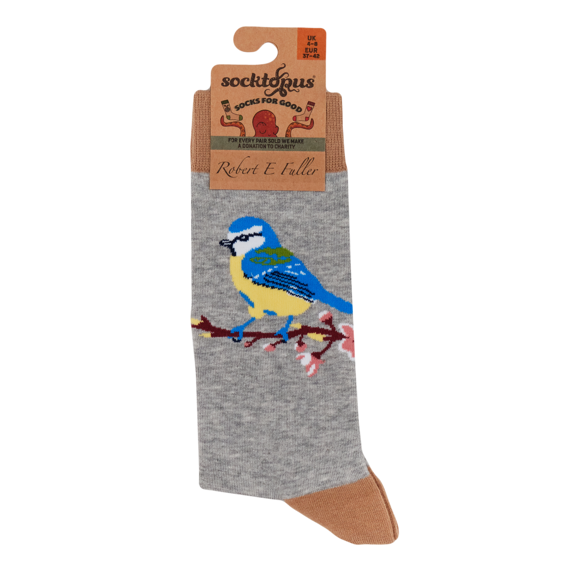 Blue Tit Socks - Robert E Fuller