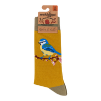 Blue Tit Socks - Robert E Fuller