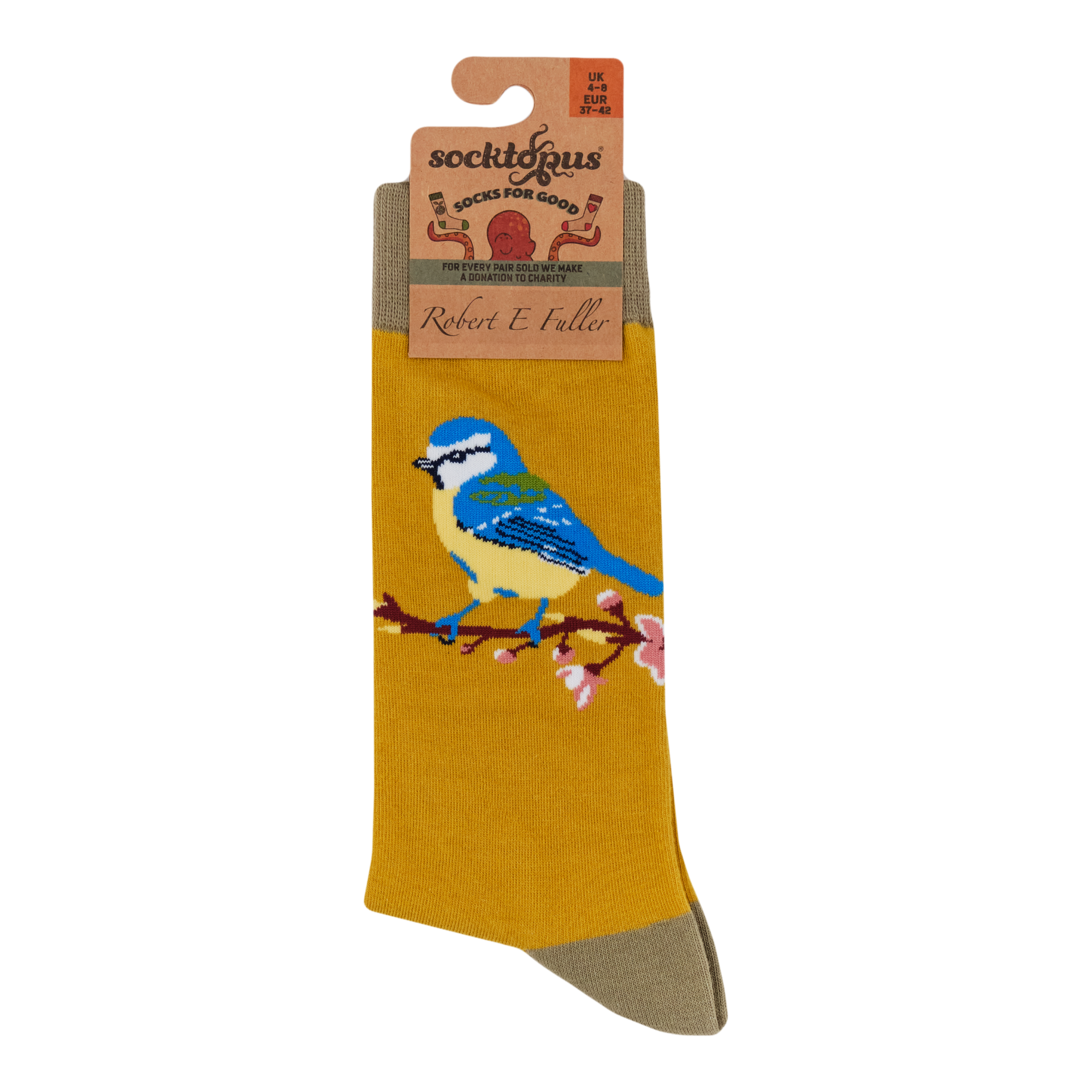 Blue Tit Socks - Robert E Fuller