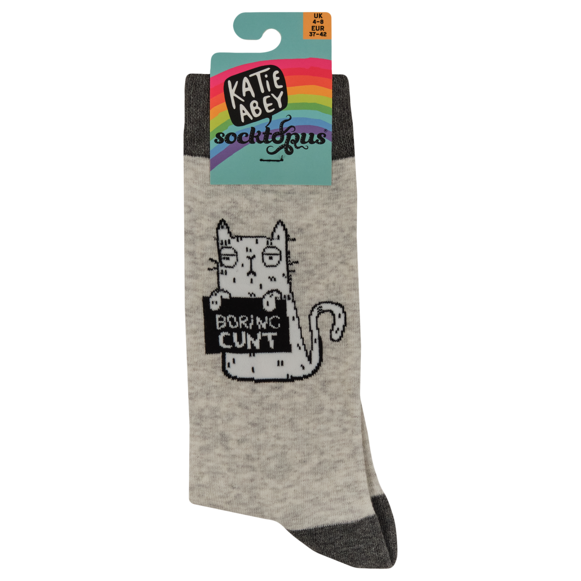 Boring Cunt Socks - Socktopus X Katie Abey