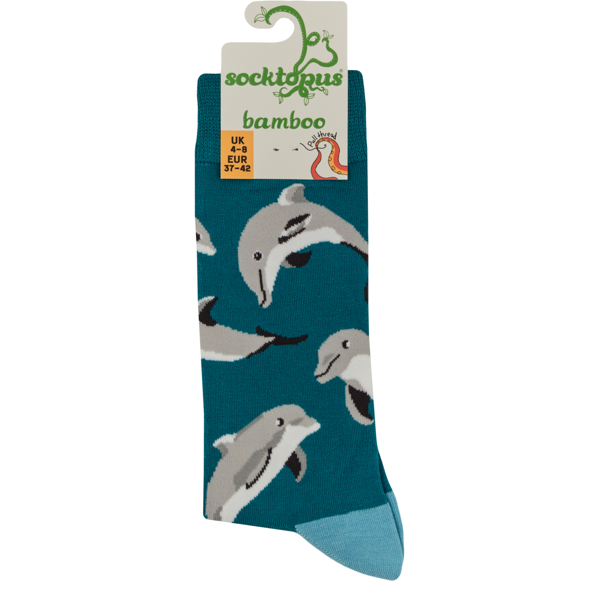 Bamboo Socks - Bottle-Toes Dolphin