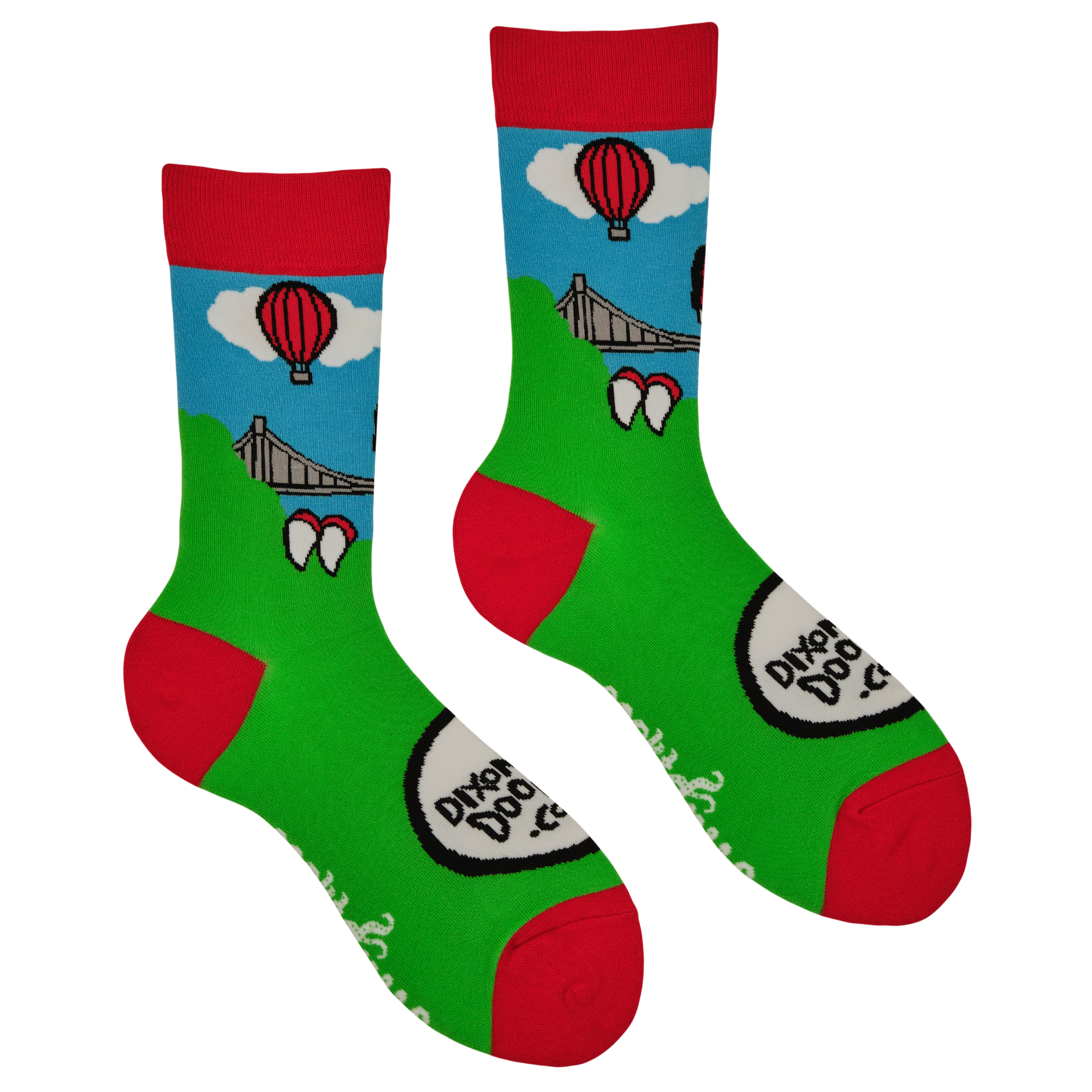 Dixon Does Doodles - Bristol Dino Bridge Socks (XS-SIZE)