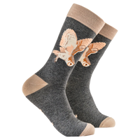 Owl Socks - Barn Owl on Silent Wings