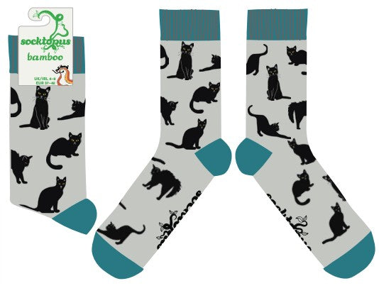 Black Cats Bamboo Socks