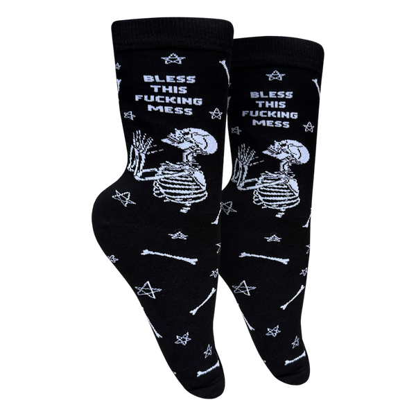 Bless This Fucking Mess Socks - Small