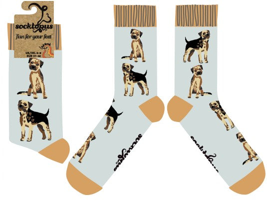 Border Terrier Socks - Borderline Obsessed