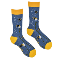 Bee and Daisy Socks - Bzzzz (LARGE)