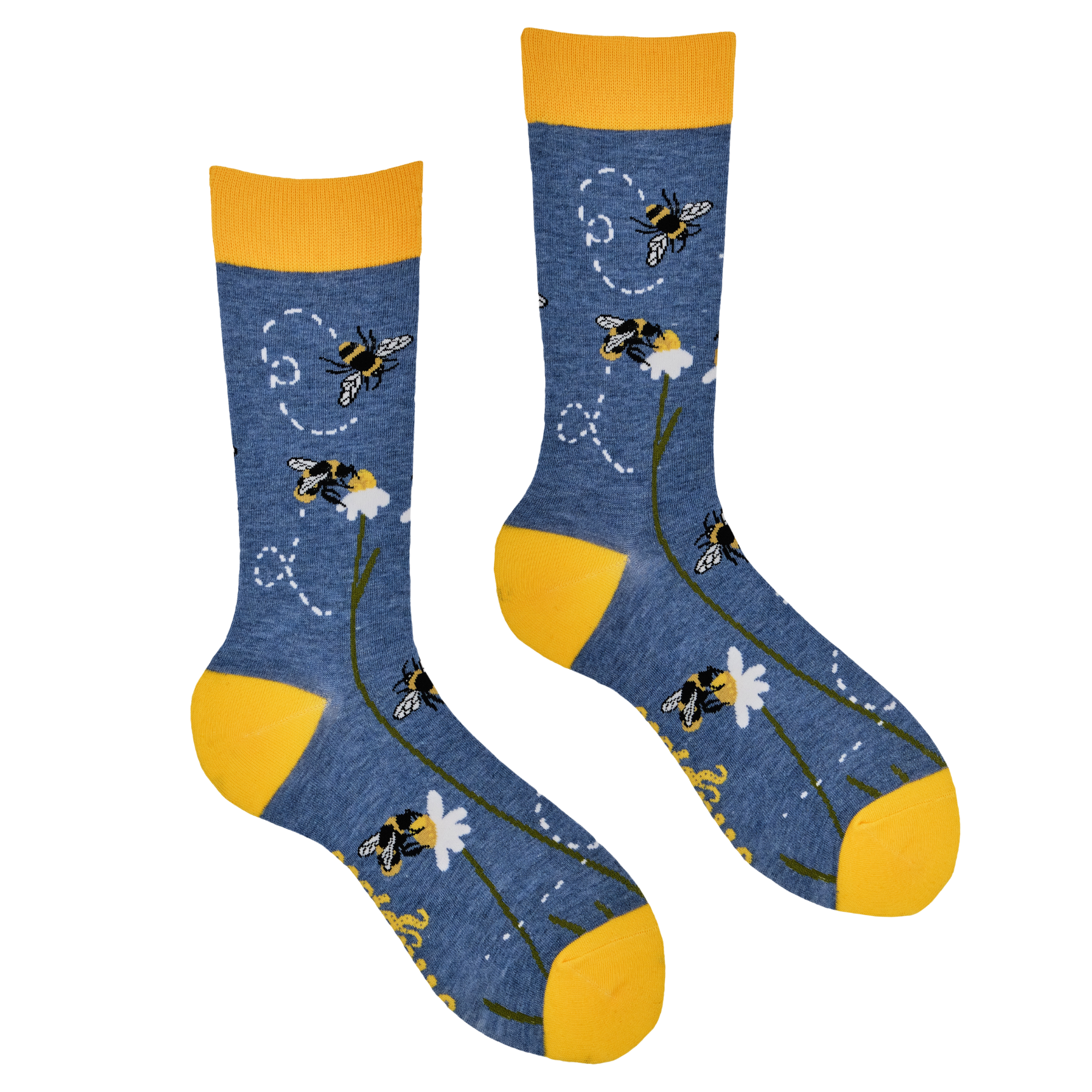Bee and Daisy Socks - Bzzzz (LARGE)