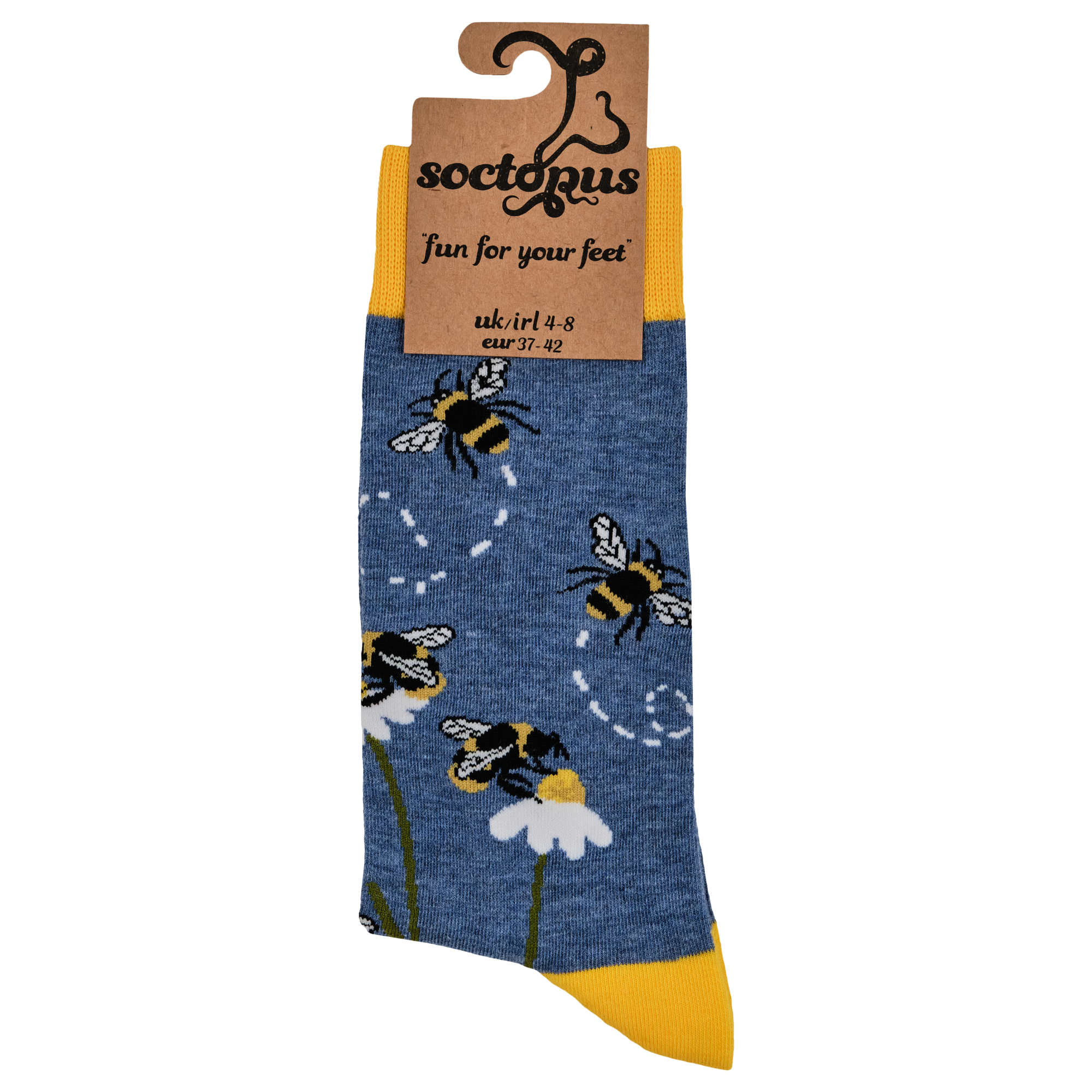 Bee and Daisy Socks - Bzzzz (LARGE)