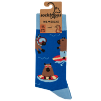 Summer Holiday Capybara Socks - Cappy Holidays