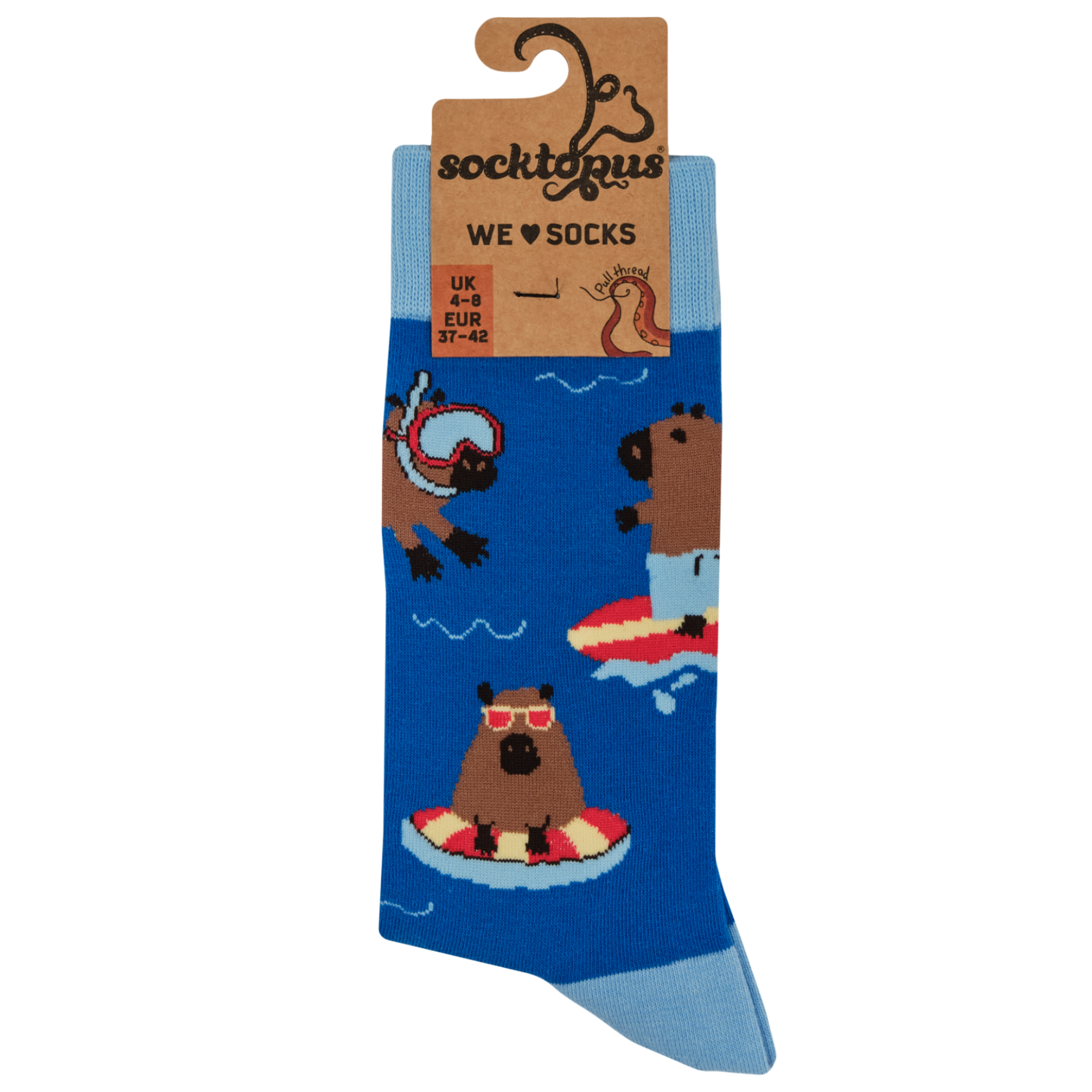 Summer Holiday Capybara Socks - Cappy Holidays