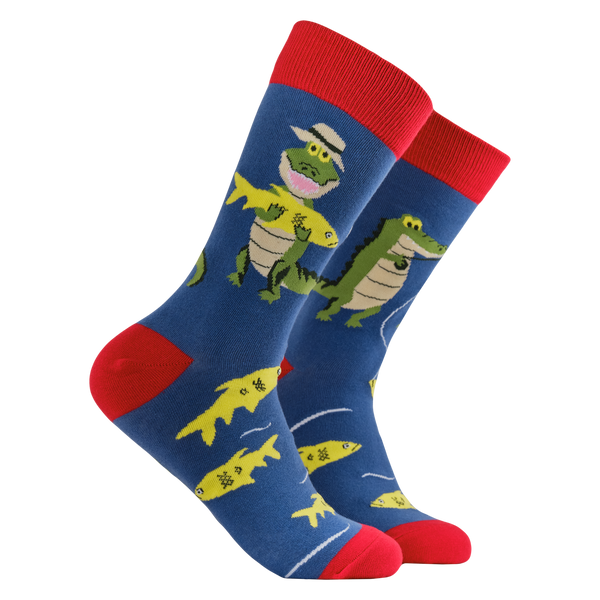 Fishing Alligator Socks - Catch Ya Later, Gator