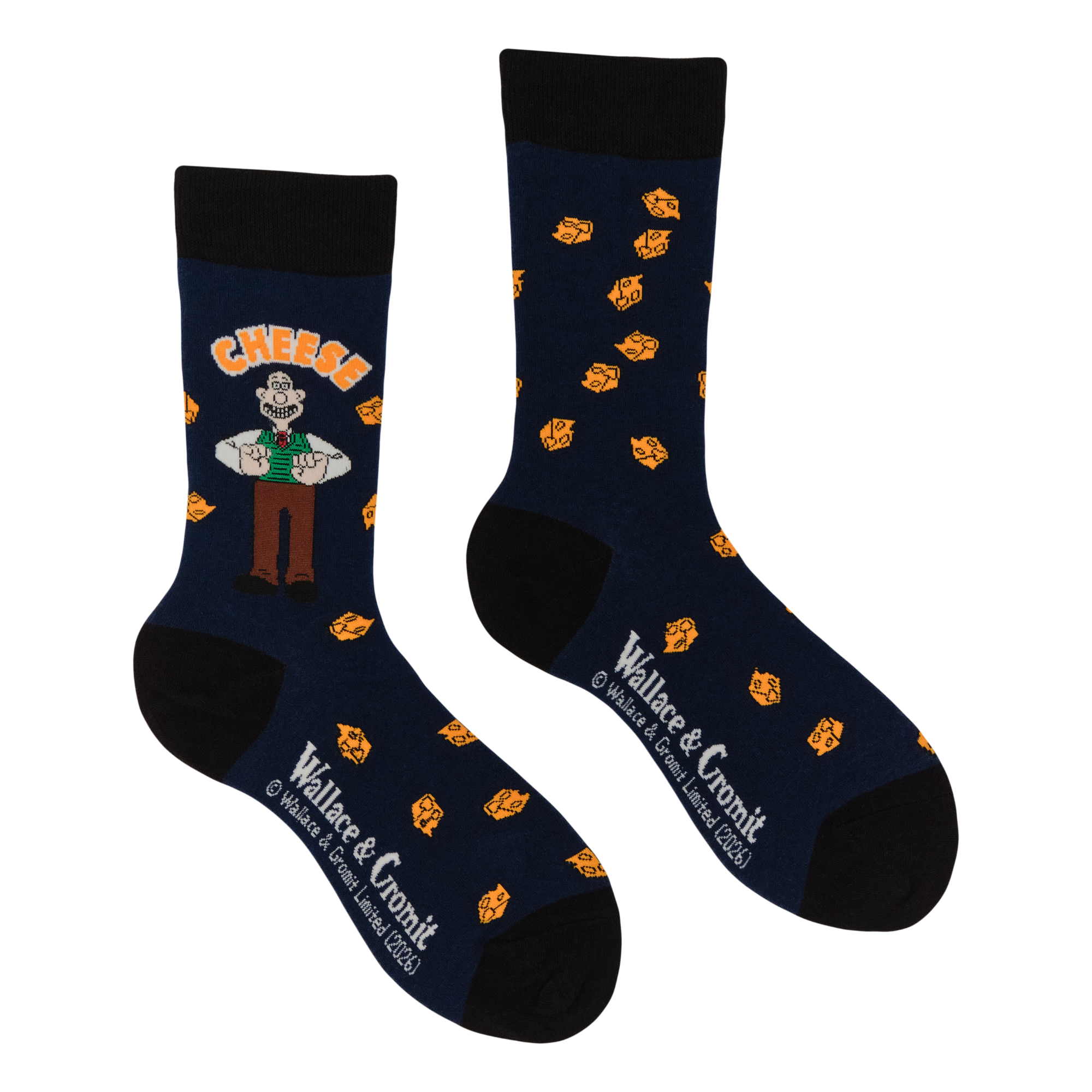 Wallace Cheese Socks - Wallace and Gromit